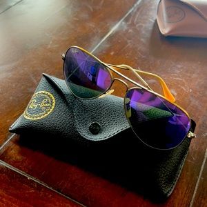 Purple tinted ray bans